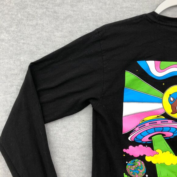 Bucees T Shirt Adult Size Small UFO Out of This World Long SLeeve Black Cotton - Picture 15 of 16